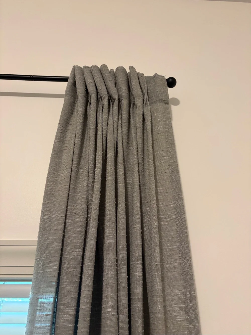 Neutral Gray Semi Sheer Curtains - 4 Panels - Home Accents